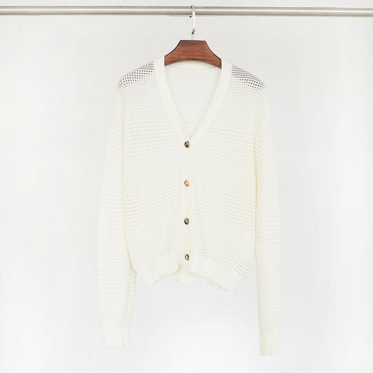 Hollow cotton sweater